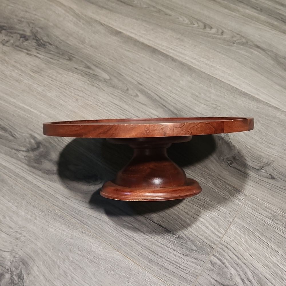 Threshold Arjun Wood Cake Stand From India